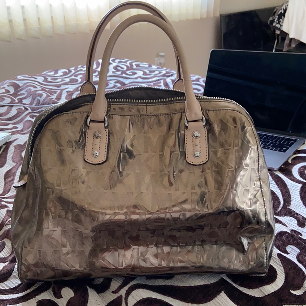 Michael kors mirror metallic handbag